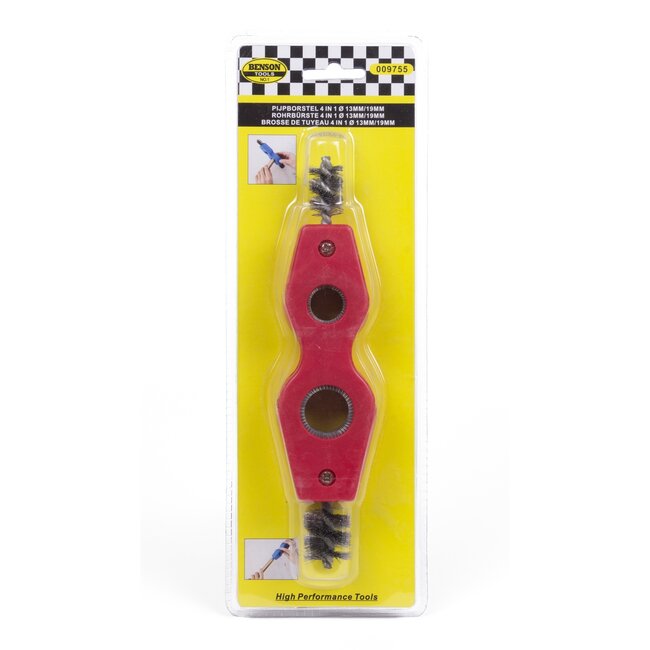Hofftech Pijpborstel - Voor Binnen- en Buitenkant - 13 mm en 19 mm - 4-in-1