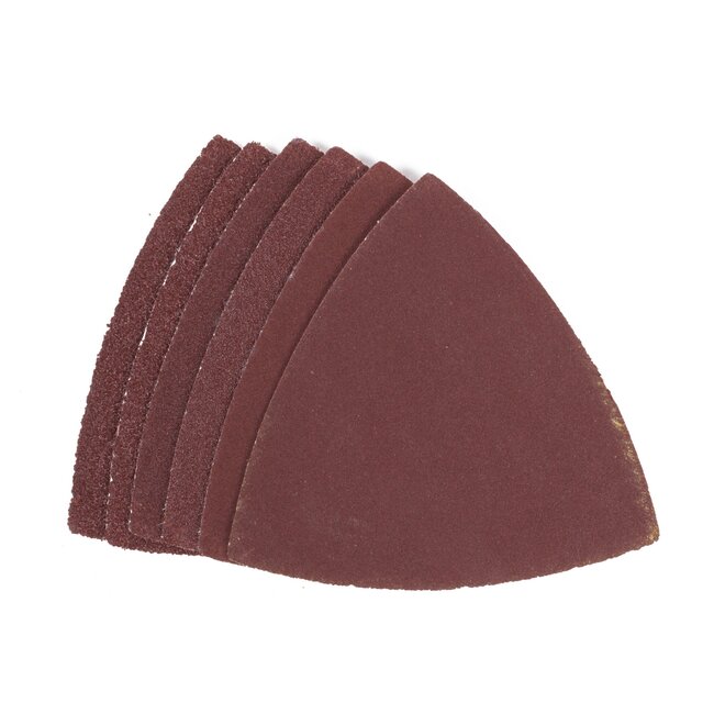 Hofftech Multitool schuurpapier - driehoekig - houtbewerking - 80 mm - 6 stuks