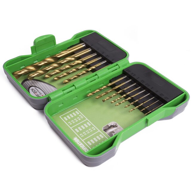 Hofftech Boorcassette HSS - 15-delig - 1,5-10 mm - Voor metaalbewerking