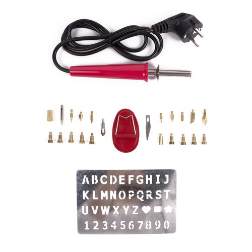 Hofftech Soldeerbout Set - Markeerset 30W Hout Brand Pen - 24 delig Hofftech Soldeerbout Set - Markeerset 30W Hout Brand Pen - 24 delig