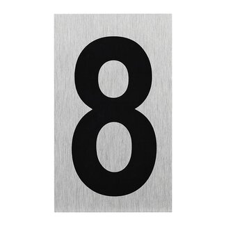 Seilflechter Aluminium deurbordje - Nummer "8" - 100 x 60 mm - Strakke look