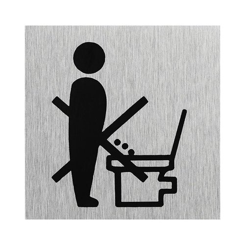 Pro Plus Aluminium Deurbordje " Pictogram Alstublieft Zitten " - 60 x 60 mm Pro Plus Aluminium Deurbordje " Pictogram Alstublieft Zitten " - 60 x 60 mm