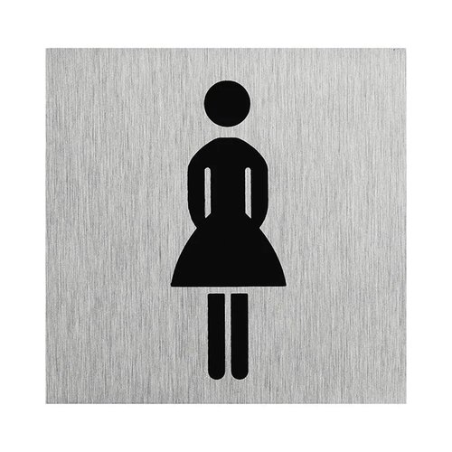 Pro Plus Aluminium Deurbordje " Pictogram Dames " - 60 x 60 mm. Pro Plus Aluminium Deurbordje " Pictogram Dames " - 60 x 60 mm.