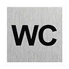Seilflechter Deurbordje - Aluminium - " WC " - 60 x 60 mm Seilflechter Deurbordje - Aluminium - " WC " - 60 x 60 mm