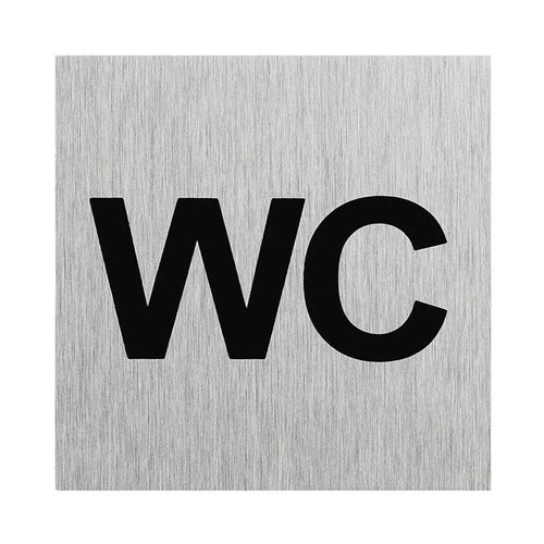 Seilflechter Deurbordje - Aluminium - " WC " - 60 x 60 mm Seilflechter Deurbordje - Aluminium - " WC " - 60 x 60 mm