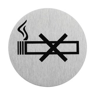 Seilflechter Rond deurbordje - roken verboden - aluminium - Ø 75 mm