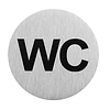 Pro Plus Aluminium Deurbordje " Wc " - Ø 75 mm. Pro Plus Aluminium Deurbordje " Wc " - Ø 75 mm.