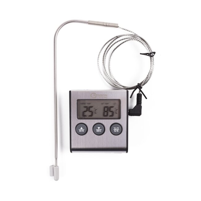 Benson Digitale braadthermometer - timer en alarm - nauwkeurige meting tot 250°C - roestvrijstalen sonde
