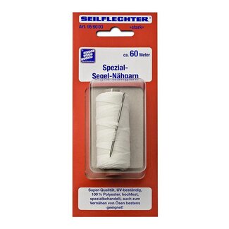 Seilflechter Zeil naaigaren - Polyester - UV-bestendig - 60 meter - Inclusief naald