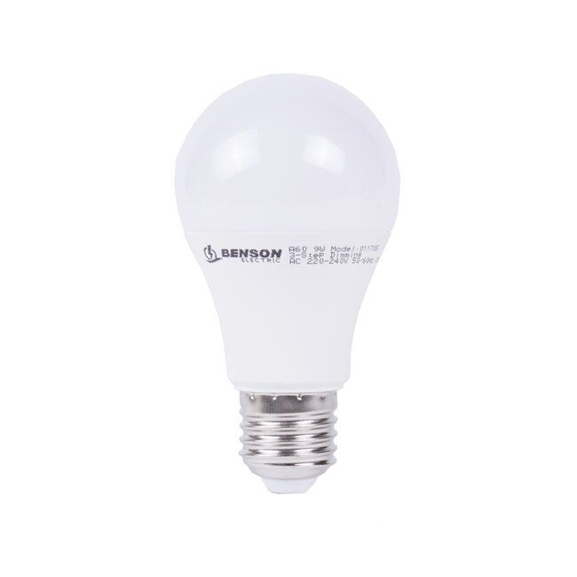 Benson Dimbare LED-lamp - 3 standen - 0.9 tot 9 watt - E27 fitting - warmwit licht