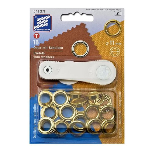 Pro Plus Messing zeilogen, 11mm, 15 stuks in blister Pro Plus Messing zeilogen, 11mm, 15 stuks in blister