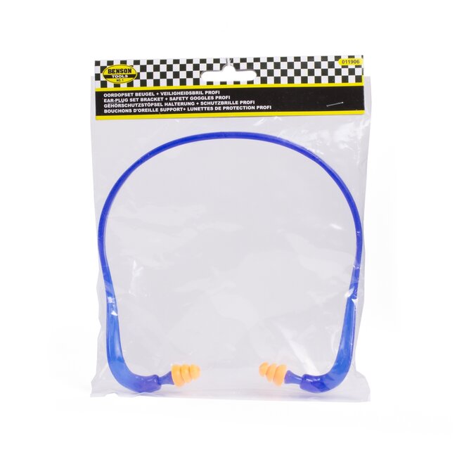 Benson Lichtgewicht oordoppen met U-beugel - SNR 21 dB - Blauw