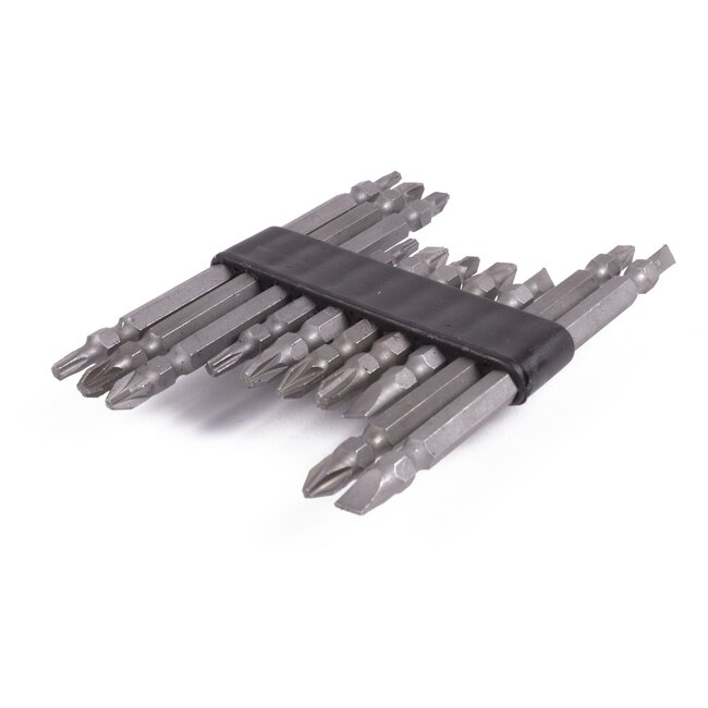 Benson Dubbele bitset - 10 delig - 65 en 110 mm - Pozidriv, Philips, Torx