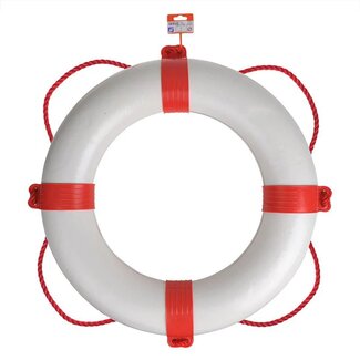 Seilflechter Reddingsboei - decoratief - 60 cm - rood/wit