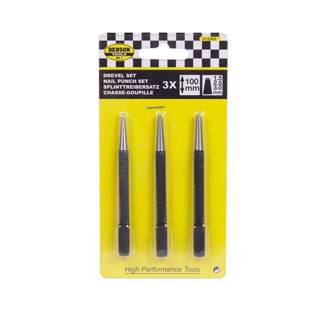 Benson Drevelset - 3 maten - Anti-slip coating - Gehard staal - 100 mm