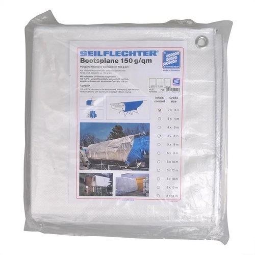 Seilflechter Afdekzeil - Polyester - 2 x 3 meter - Wit Seilflechter Afdekzeil - Polyester - 2 x 3 meter - Wit