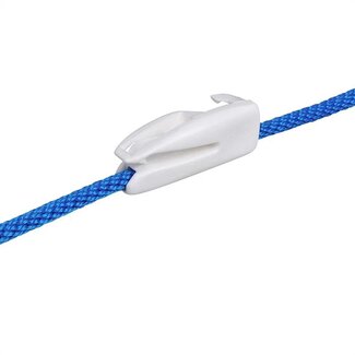 Seilflechter Fenderhaken - Kunststof - Voor Railingdraad 6-8 mm - Wit