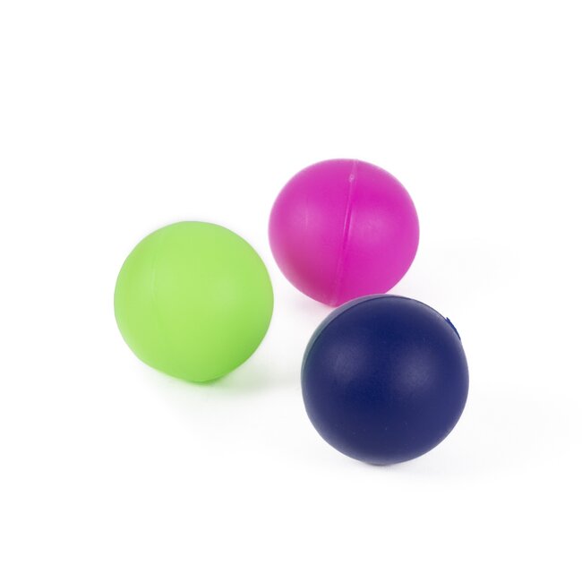 Benson Set beachball ballen - Ø 38 mm - roze, groen, blauw - 3 stuks - in netje