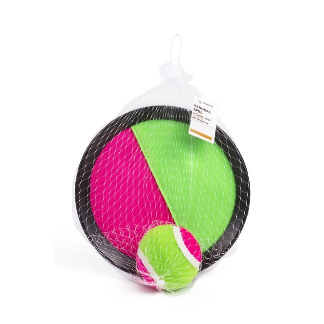 Benson Vangbal set - klittenband - Ø 19 cm - roze/groen - 3-delig