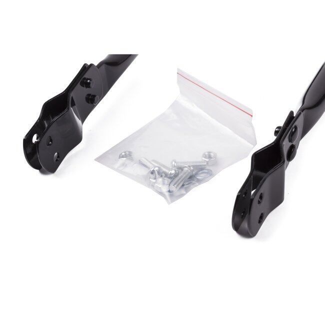 Benson Inklapbare kinderrugsteun - metaal - zwart - 13 x 28 cm - inclusief bevestigingsmateriaal