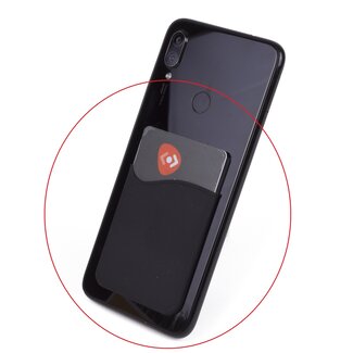 Benson Handige silicone pasjeshouder - zwart - 57 x 91 mm - universeel