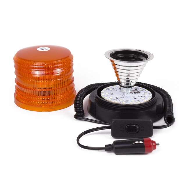 Benson LED zwaailicht - Magneetbevestiging - Oranje - 6 Watt - 12 Volt