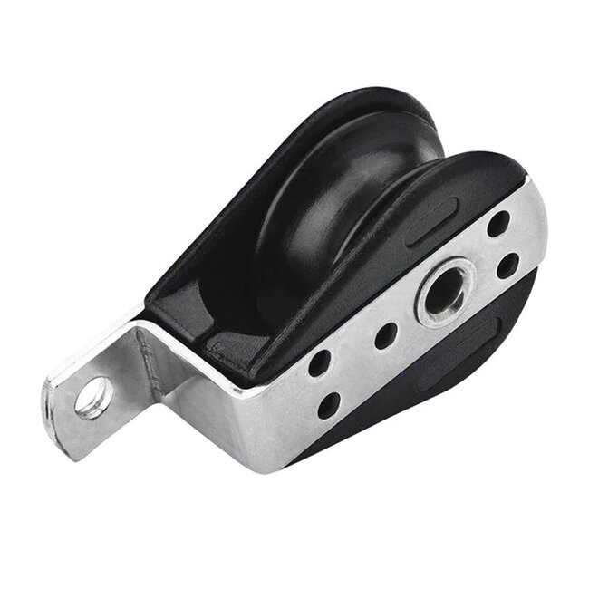 Seilflechter Dek blok - 1 schijf - voor 6 mm koord - gesloten - kogellager - 700 daN