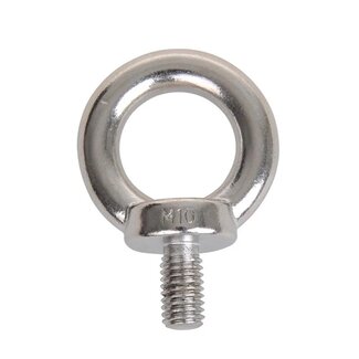 Seilflechter Ringschroef - RVS AISI 316 - Corrosiebestendig - M10 - Zilver - 60 mm