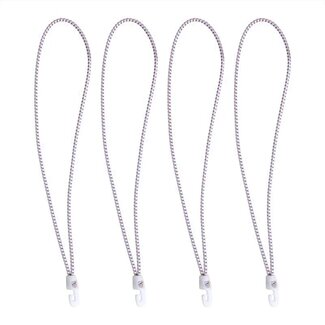 Seilflechter Zeilbinders met nylonhaken - 55 cm - wit - 4 stuks Seilflechter Zeilbinders met nylonhaken - 55 cm - wit - 4 stuks