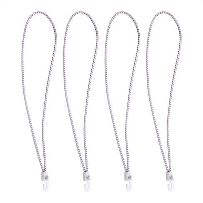 Seilflechter Zeilbinders - 35 cm - Nylonhaken - Wit - 4 stuks