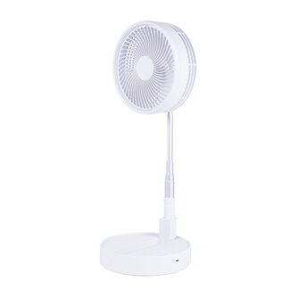 Benson Staande ventilator - telescopisch - opvouwbaar - oplaadbaar - wit