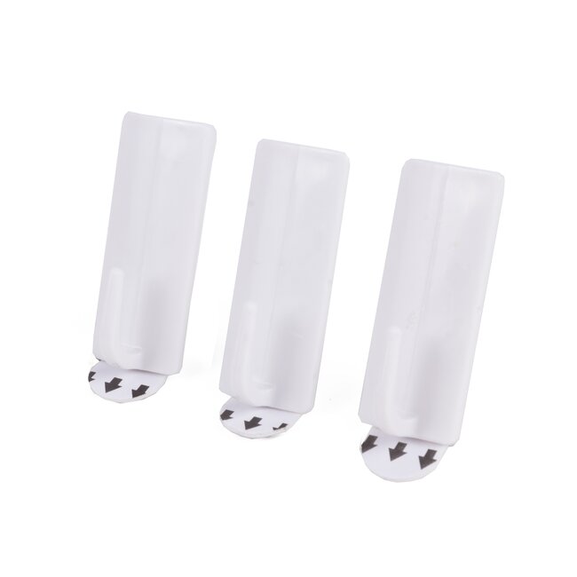 Benson Zelfklevende haken - Verwijderbaar - 2 x 5 cm - Wit - 3 stuks