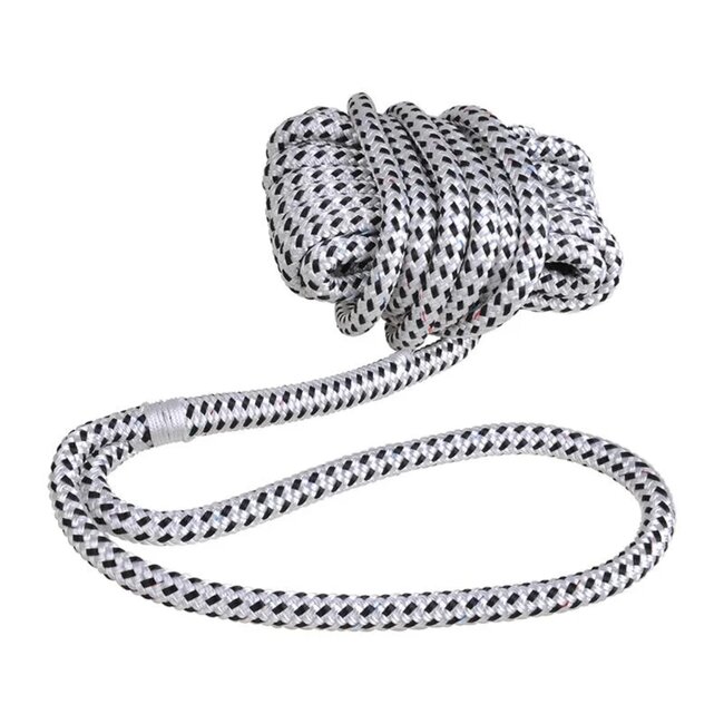 Seilflechter Landvast - Aanleglijn - 12 mm x 8 m - 2.500 daN - Wit/Zwart