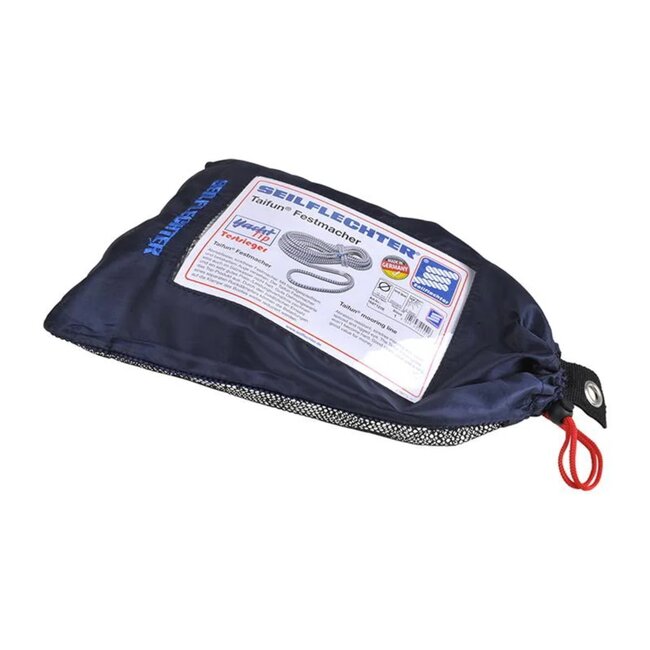 Seilflechter Landvast - Aanleglijn - 12 mm x 8 m - 2.500 daN - Wit/Zwart