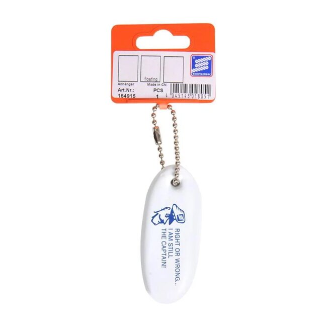 Seilflechter Drijvende sleutelhanger - reddingsboei - wit - schuimrubber - 8,5 x 3,5 x 2 cm