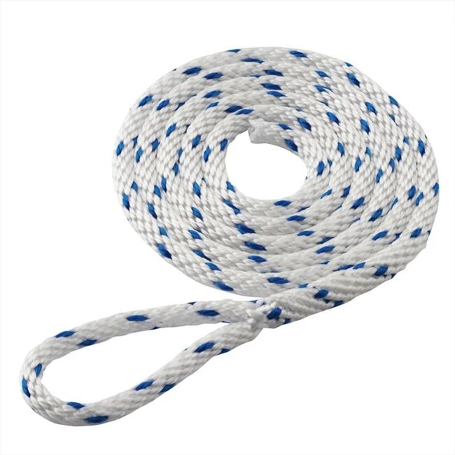 Seilflechter Fenderlijn - polyester - lus - 1,5 meter - wit