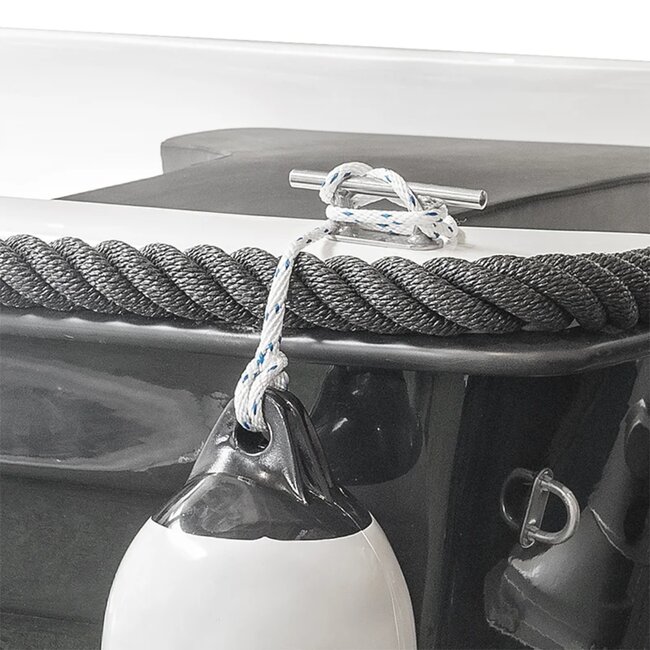 Seilflechter Fenderlijn - polyester - lus - 1,5 meter - wit