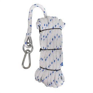 Seilflechter Bouwliftkabel - 16 mm - 15 meter - Ring en karabijnhaak - 240 kg draagvermogen