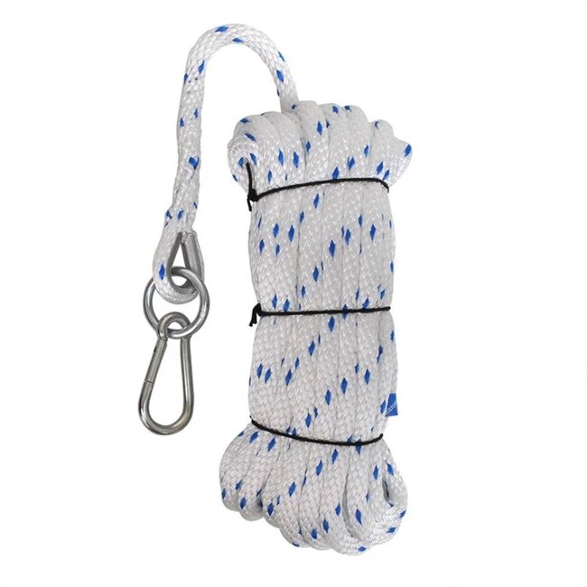 Seilflechter Bouwliftkabel - 16 mm - 15 meter - Ring en karabijnhaak - 240 kg draagvermogen