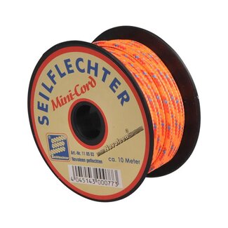 Seilflechter Mini koord polyester - gevlochten - 3 mm - 10 meter - assorti kleuren