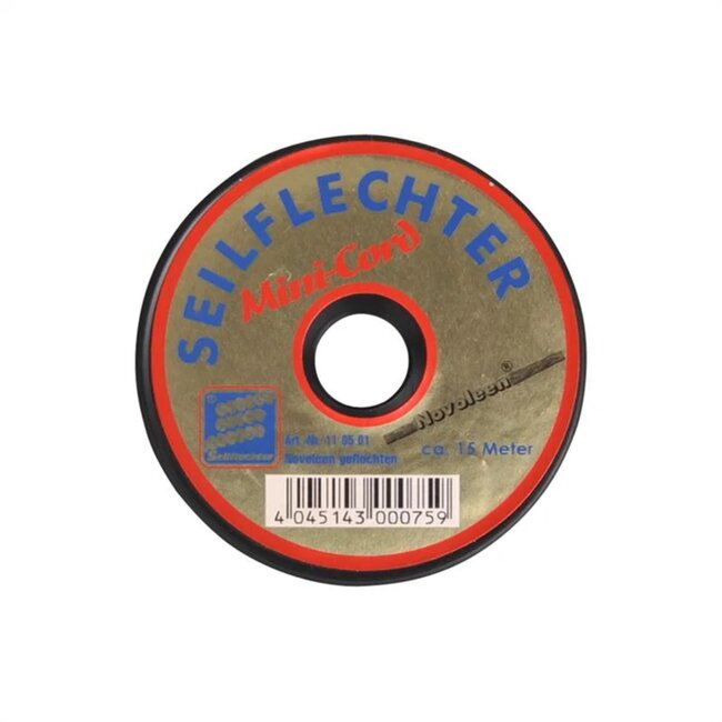 Seilflechter Mini koord - gevlochten novoleen - 1,5 mm - 15 meter - assorti