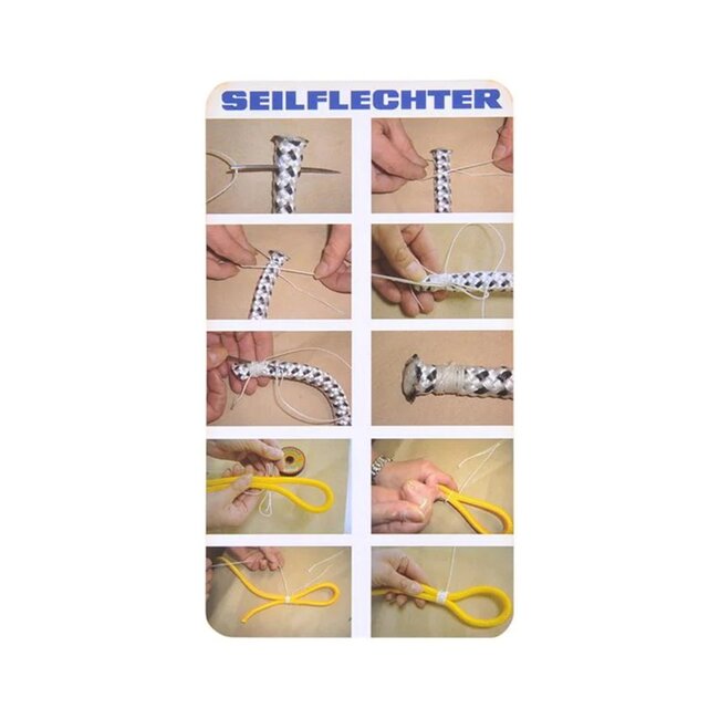 Seilflechter Extra sterk gevlochten takelgaren - gewaxed - 15 meter - wit - nylon