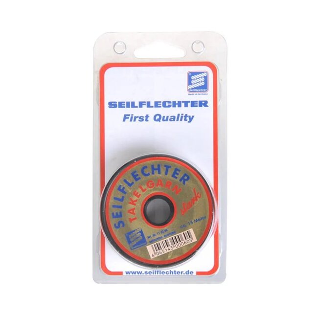 Seilflechter Extra sterk gevlochten takelgaren - gewaxed - 15 meter - wit - nylon