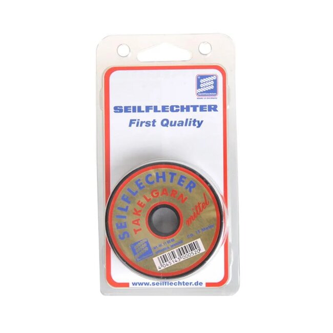 Seilflechter Takelgaren - Middel Gevlochten - Gewaxed - 15 meter - Wit