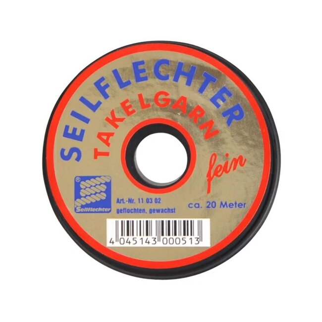 Seilflechter Fijn gevlochten gewaxed takelgaren - 20 meter - wit