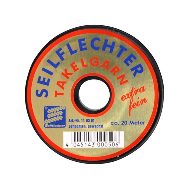 Seilflechter Extra fijn gevlochten takelgaren - gewaxed - 20 meter - wit