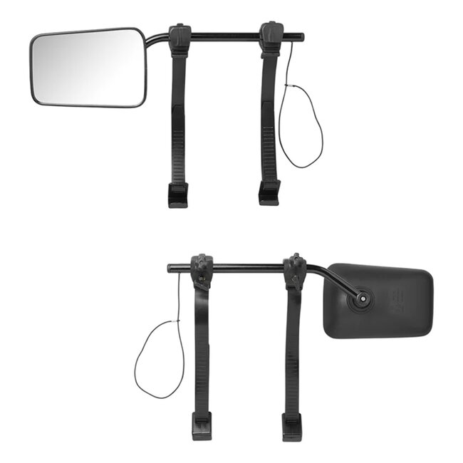 ProPlus Universele caravanspiegel - Deluxe - links en rechts - zwart - multi verstelbaar - inclusief opbergtas