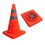 ProPlus Opvouwbare veiligheidspilon - reflecterende strepen - 41 cm - compact en draagbaar