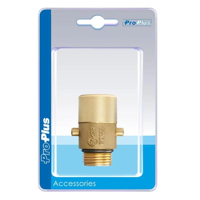 ProPlus Bajonet verloopnippel LPG - 22 mm - messing - goud - internationaal gebruik