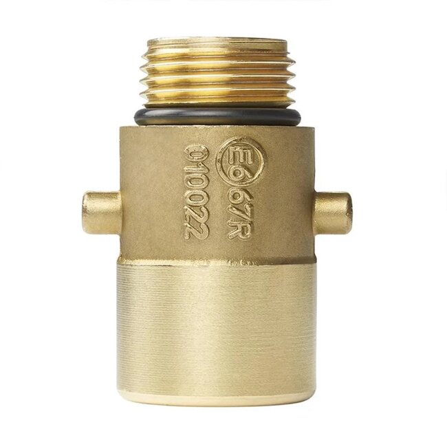 ProPlus Bajonet verloopnippel LPG - 22 mm - messing - goud - internationaal gebruik